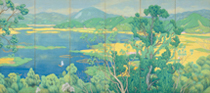 「湖畔残春（右隻・部分）」1920年　滋賀県立近代美術館蔵