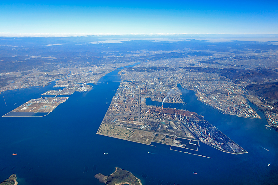 写真：水島コンビナート空撮
