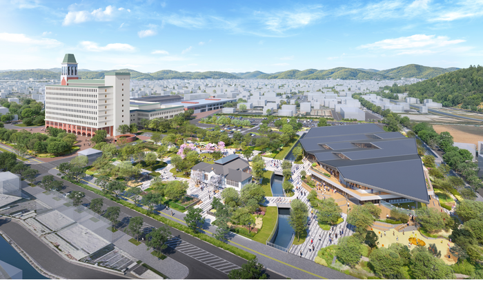 市民交流ゾーン全景パース