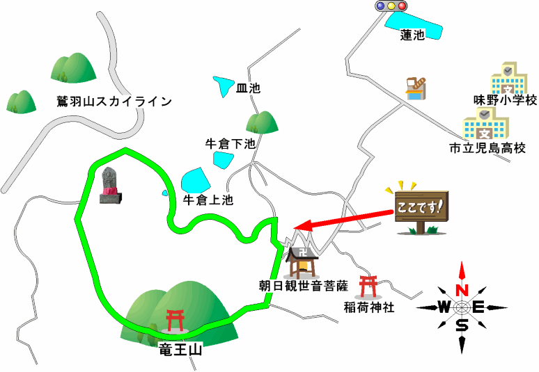 イラスト：竜王山コース