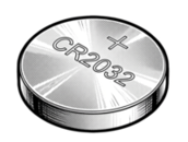 コイン形電池（平らな面に型式番号CR、BRと書かれたもの）の画像