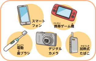 リチウムイオン充電池使用製品例
