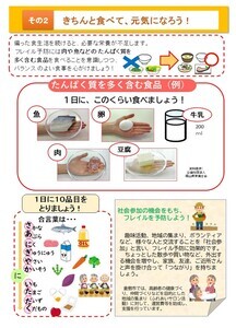 写真：「フレイル予防でいきいき健康長寿」チラシその2（食事）