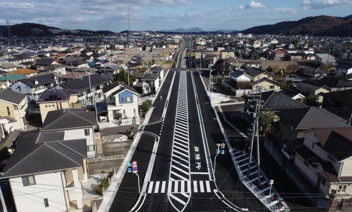 写真：矢柄西田線の様子