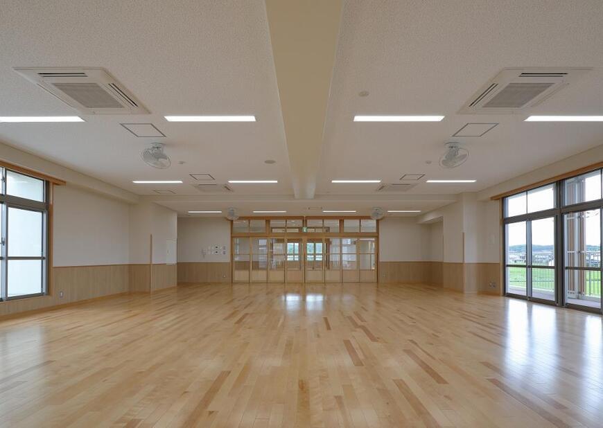 写真：まきびの里保育園遊戯室の内装