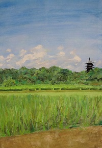 絵画：夏の国分寺
