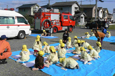 写真：消防車写生大会3