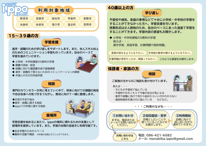 まなびばippoパンフレット内面
