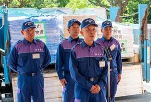 写真：出発式あいさつ
