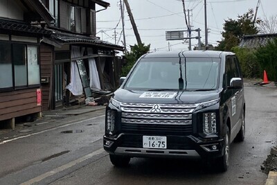 写真：石川県珠洲市で走る貸与車両