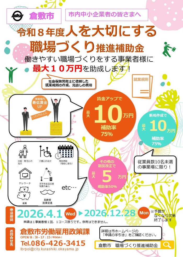 写真:補助金チラシ