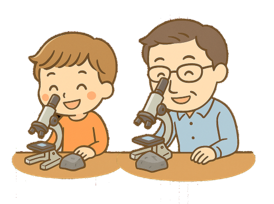 顕微鏡観察のイラスト