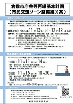 表紙画像：倉敷市庁舎等再編基本計画（市民交流ゾーン整備編）（案）