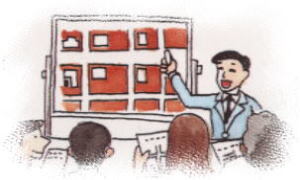 イラスト：換地計画案の作成（組合施行）