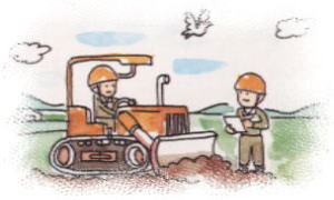 イラスト：工事の実施（組合施行）
