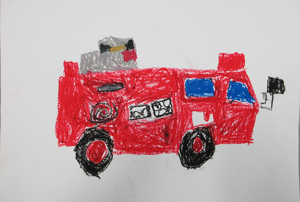 消防車の絵です。