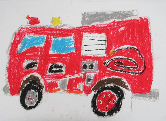 消防車の絵です。