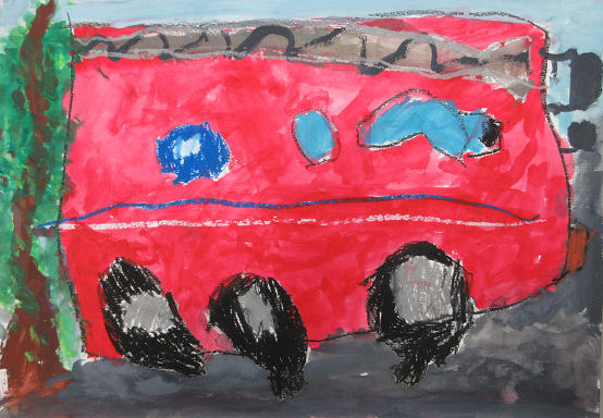 消防車の絵です。