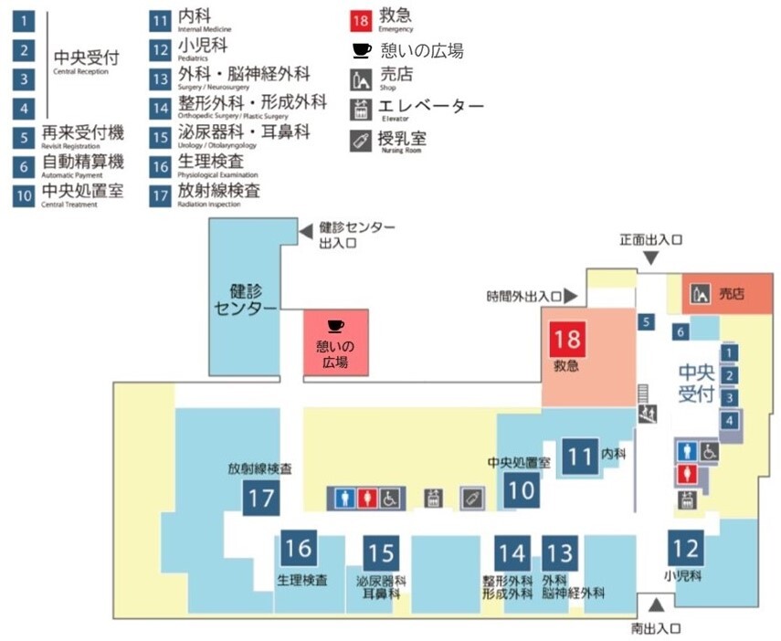 写真：1階フロアガイド