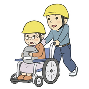 避難中の人