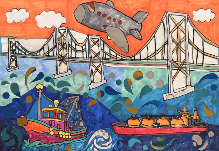 絵画：瀬戸の大橋