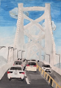 絵画：ある日の瀬戸大橋