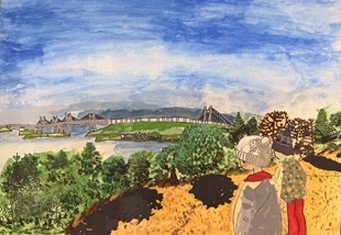 絵画：瀬戸大橋