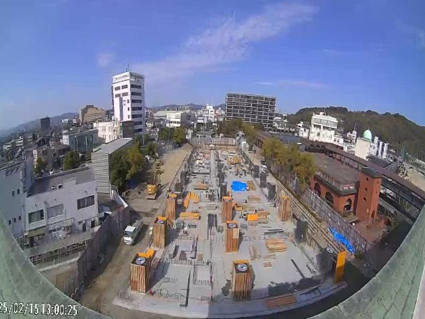 1階免震した躯体工事