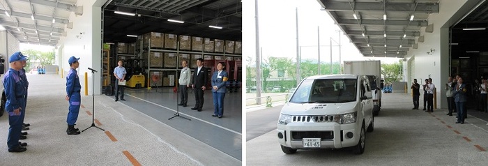 出発式の様子の写真