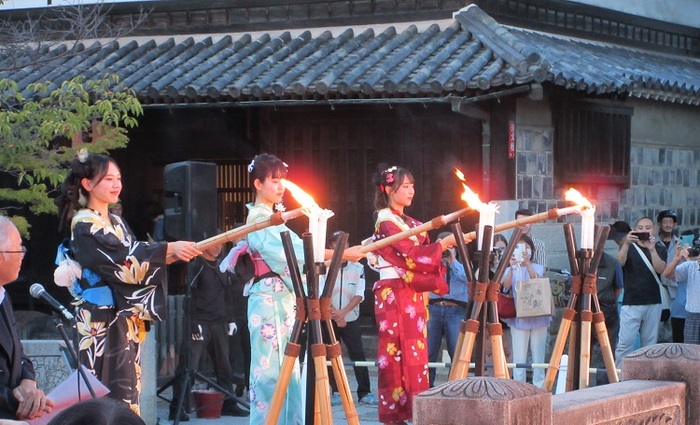 倉敷小町の点灯式の写真