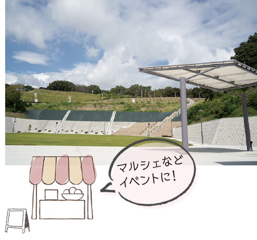 マルシェなどに使えるイベント広場