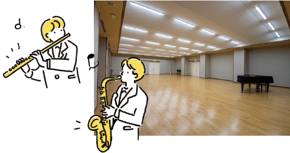 音楽スタジオの様子