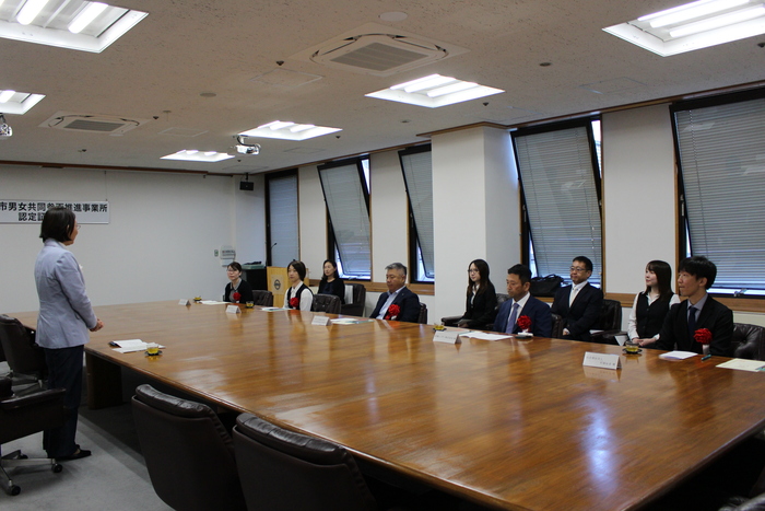 写真：市長祝辞の風景