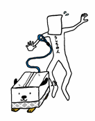 イラスト:逃げた犬