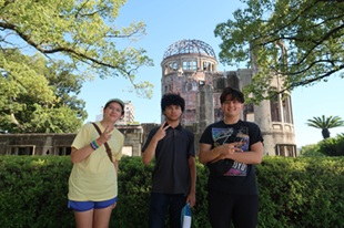 広島平和記念資料館での様子