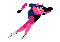 ショートトラックイラスト