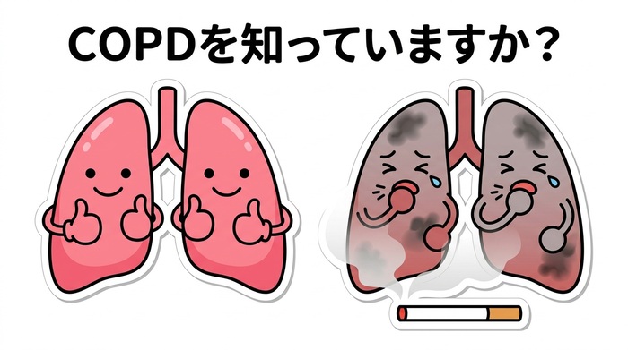 COPD肺イラスト