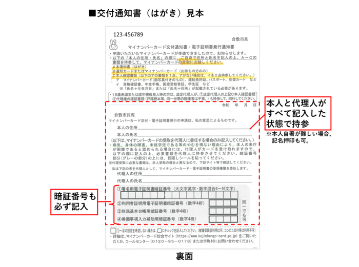 はがき裏面