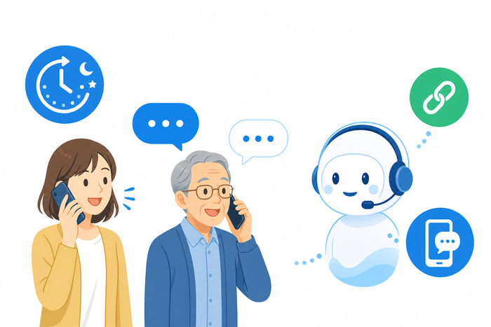 AI音声電話イメージイラスト