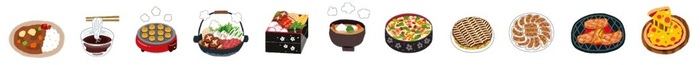 画像:ラインのイラスト(いろいろな料理)