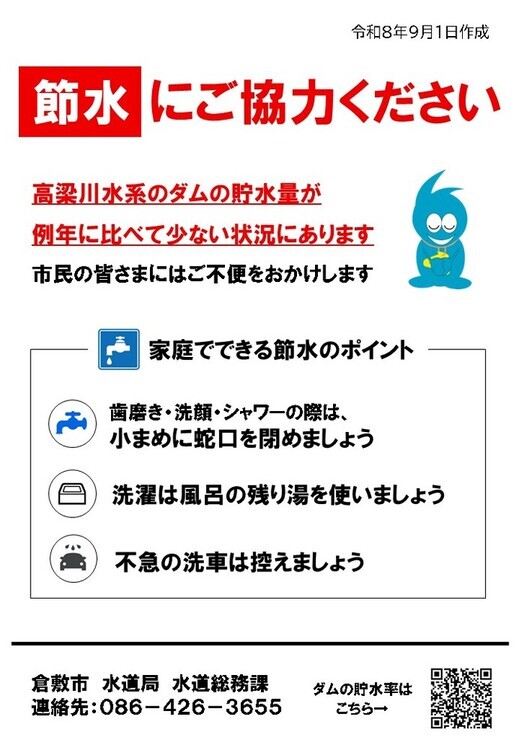 節水にご協力ください(ポスター)