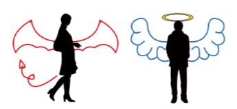 天使と悪魔のフォトスポットイメージ図