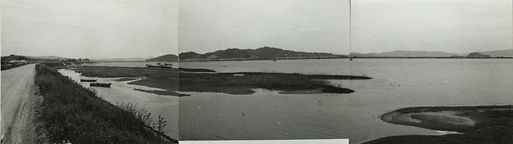 乙島近辺から見る高梁川