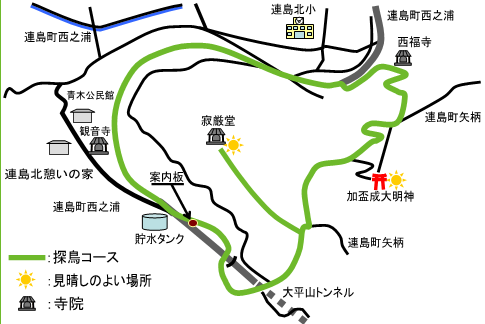 地図：大平山コース