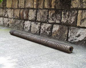 大正時代の水道管（木管）