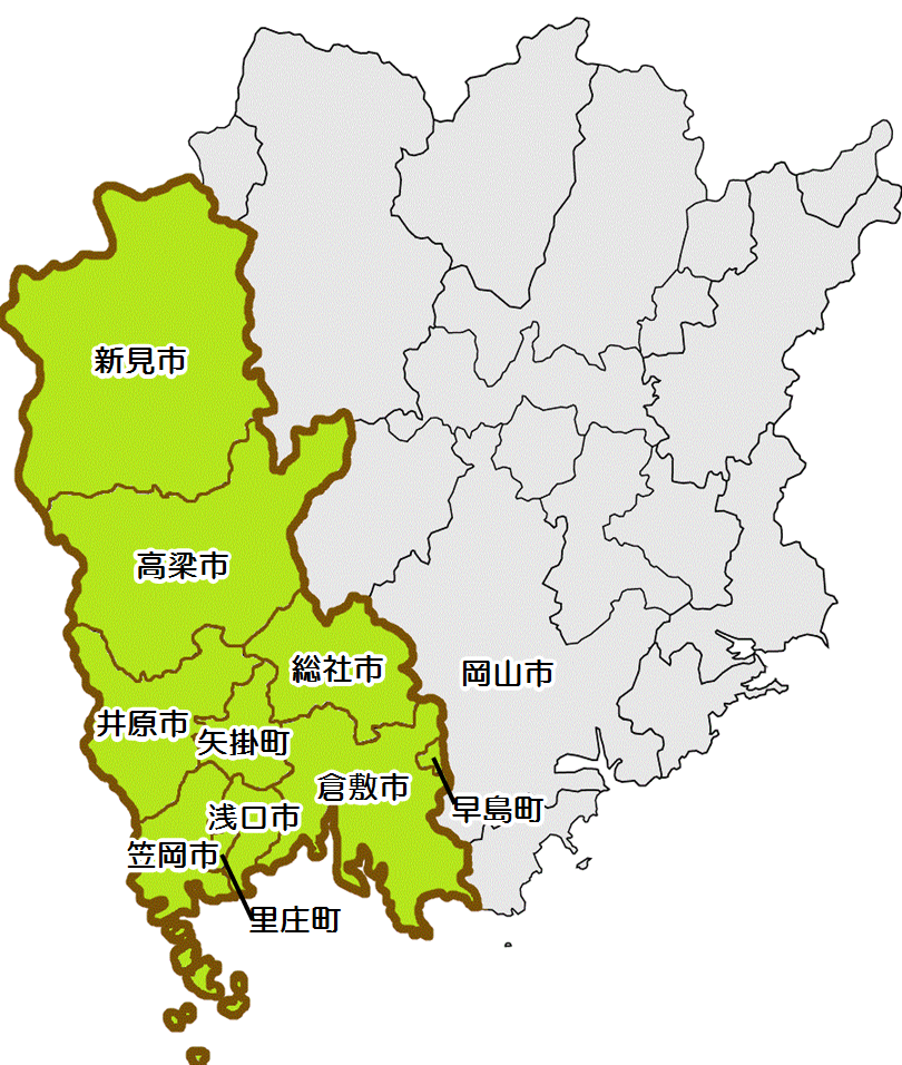 高梁川流域圏地図